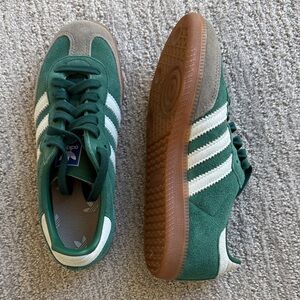 Adidas Samba suede Sneakers Green with White Accents